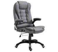 Wynira Silla de oficina de piel sintética, ergonómica, con reposabrazos y respaldo regulable en altura, para oficina, oficina, PC, gaming, con 5 ruedas y función basculante para una postura cómoda