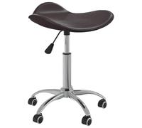 Wynira Silla de oficina marrón de piel sintética, altura regulable, giratoria, con ruedas, ergonómica, para oficina en casa, PC, ordenador, gaming, con acolchado transpirable y respaldo