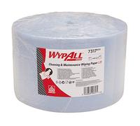 WypAll 7317 Rollo Jumbo de paños de celulosa para tareas de mantenimiento L20 - Extralargo, 2 capas, azul (1 rollo x 1000 hojas)