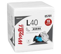 WypAll L40 Paños de Limpieza Industriales 7471, 1 Capa, Extra Absorbentes, Resistentes y Desechables, Uso Profesional y General, Pack de 18 x 56 Hojas (1.008 Total)