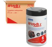 WypAll Recarga de Paños de Limpieza Impregnados 7772, 1 Capa, Paños Industriales Multiusos, 6 Paquetes x 50 Paños (300 total)