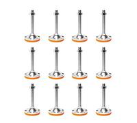 WYQXTY Pies niveladores Ajustables para Muebles, 12 Piezas de Patas niveladoras Ajustables de Acero al Carbono, Color Naranja, Varios tamaños(D100X20X150 mm)