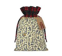 WZYCWB Bolsas de regalo de Navidad con diseño de mapa del tesoro de laberinto, bolsas de regalo de arpillera con cordón para suministros de fiesta de Navidad, bolsas de decoración, 8.3 x 11.8 pulgadas