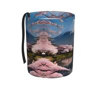 WZYCWB Monte Fuji - Cubo de basura colgante para automóvil, apto para SUV, camión y coche, como caja de almacenamiento plegable para coche, accesorios prácticos y prácticos