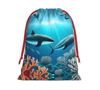 WZYCWB Whales under the sea M - Bolsas de regalo estampadas, perfectas para bodas, Navidad, cumpleaños y fiestas, S - L