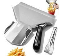 WZYTEU Pala para patatas fritas de acero inoxidable con mango 22,5 × 21 cm