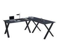 Escritorio de madera VCM | Plano de escritorio de esquina | 190x160 | Forma L izquierda o derecha | Placa de mesa de trabajo 50 cm de profundidad | Muebles de oficina de mesa de ordenador - Lona X