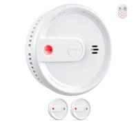 X-Sense Alarma de humo para el hogar con soporte magnético, modo de espera sin luz intermitente, alarma de incendio de batería insustituible de 10 años, botón de prueba/silencio, detector de humo