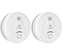 X-Sense Detector de Humo, Alarma de Incendio con Batería de 10 Años para el Hogar, Indicador LED y Botón de Silencio, Alarma de Humo con Batería, Conforma al Estándar EN 14604, SD11 (Paquete de 2)