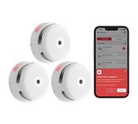 X-Sense - Detector de humo conectado con batería reemplazable, detector de humo Wi-FI conforme a la norma EN14604, notificaciones a través de la aplicación, XS01-WX, lote de 3