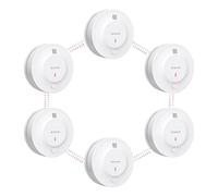 X-Sense Detector de Humo de Interconexión Inalámbrica, Batería de 10 Años, Certificado EN14604, SD19-W, Pack de 6