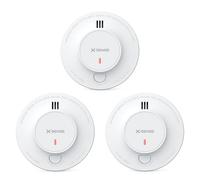 X-Sense Detector de humo inalámbrico Smart con batería de 10 años (no incluye estación base), detector de incendios fotoeléctrico compatible con SBS50 base SD19-MN (3 unidades)