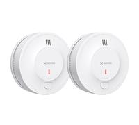 X-Sense Detector de Humo Mejorado batería de 10 años, Alarma de Incendio con Sensor fotoeléctrico, Alarma de Incendio certificada CE y EN14604, SD19, 2 Piezas