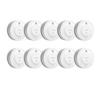 X-Sense Detector de Humo Mejorado batería de 10 años, Alarma de Incendio con Sensor fotoeléctrico, Alarma de Incendio certificada CE y TÜV Rheinland EN14604, SD19, 10 Piezas