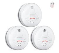 Xsense Detector de humo inteligente SD11-MR, 10 años de batería, soporte magnético, paquete de 3