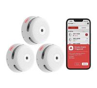 X-Sense Detector de Humo Wi-Fi Inteligente y Batería Reemplazable, Compatible con la Aplicación de X-Sense Home Security, Notificaciones en Tiempo Real, XS01-WX, 3 Piezas