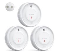 X-Sense Detector de Humo Wi-Fi, XS0D-MR, 3 Unidades | Alarma contra incendios, Batería de hasta 10 años, Batería reemplazable, Requiere estación base SBS50, Montaje magnético