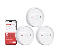 Xsense Detector de humo inteligente XS0E-iR, 10 años, batería reemplazable, Wi‑Fi y app, 3 unidades