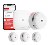 X-Sense Detector de Humo WiFi, Kit Base, Certificado EN 14604, FS31 | 3 Detectores y 1 Base, Alarma de Incendio Inteligente con Notificaciones App y Silencio Remoto, Batería reemplazable