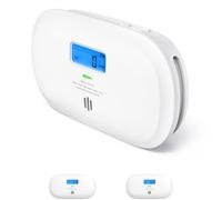 X-Sense Detector de monóxido de carbono, Certificado por TÜV Rheinland, Sensor de 10 años, Detector de CO con batería reemplazable y pantalla digital, Detector de monóxido de carbono con botón de