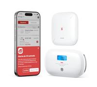 X-Sense Detector de monóxido de carbono, sensor de CO de larga duración 10 años, inteligente con App y notificaciones instantáneas, alarma compatible con estación base SBS50, XC0C-MR11