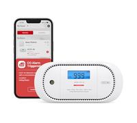 X-Sense El Detector de monóxido de Carbono Funciona con la estación Base SBS50, Dispone de una Pantalla LCD Digital, una batería reemplazable, Detector de CO con Memoria de Valor máximo, Paquete de 1