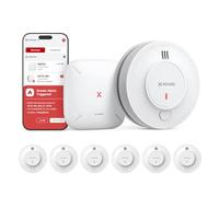 X-Sense Kit Base WiFi Detector de Humo SD19-MN61, 6 Detectores y 1 Base | Notificaciones en Tiempo Real vía App, Alarma de Incendio con Certificado EN 14604 y Sensor con Batería Reemplazable