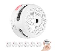X-Sense Mini Detector de Humo, Alarma de Humo con Alarma de Incendio y Batería de 10 Años, Indicador LED y Botón de Silencio, Cumple con la Norma EN14604, XS01, 6 Piezas