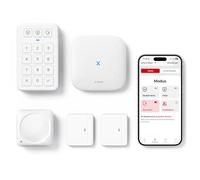 X-Sense Sistema de Alarma Wi-Fi para el hogar, Kit de Seguridad Inteligente con App Que Incluye la estación Base, sensores para Puertas y Ventanas, sensores de Movimiento, Teclado de Control, AS05
