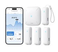 X-Sense Termómetro Higrómetro WiFi Interior, Monitor Inteligente de Temperatura y Humedad con Alertas App y Notificaciones en Tiempo Real, Exportación de Datos Gratuita, STH0B41