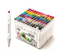 X-Sketch Marker Set 12/24/36/48/60/80/120 Colores, Rotuladores Doble Punta a Base de Alcohol para Dibujo, Ilustración, Bocetos, Manga y Caligrafía, Marcadores Profesionales con Estuche Portátil para A