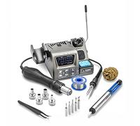 X-Tronic 7040-PRO-X • 775 W • Estación de soldadura y retrabajo de aire caliente de huella pequeña • Controles de temperatura digitales, conversión C/F, función de calibración, 0-30 minutos de sueño,