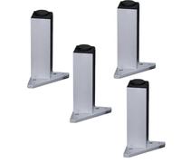 X1NGFU 4 Piezas Patas de Mesa de Metal,Metal Modern Patas de Muebles,Cuadrado Patas de Mesas de Centro,para Mesa de Café,Cama,Armario,con Tornillos (8cm)