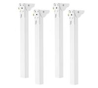 X1NGFU 4 Piezas Patas de Mesa de Plegables de Hierro,Metal Modern Patas de Muebles,Patas de Mesas de Centro,bisagras Autoblocantes,para Mesa de Café,Cama,Armario,Con tornillos (60cm,White)
