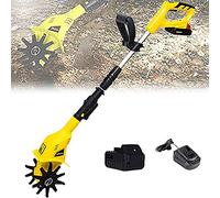 x2DfY7p Escarificador eléctrico inalámbrico de 20V, rotavator de Mano, cultivador eléctrico portátil con batería Recargable, Profundidad de Trabajo de 16cm, for Jardines