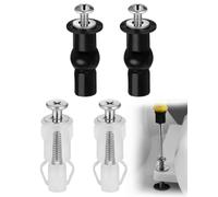 XALFST Tornillos Tapa WC Universal, 4 Unidades para Fijación Bisagra Inodoro, Resistente con Arandelas de Goma Antifugas, Compatible ROCA Victoria Gala y Modelos Estándar