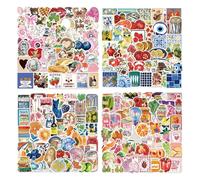 Xanthelle Sticker Estético, 200 Piezas para Scrapbooking & Pegatinas para Diario, Bullet Journal & Libro de Pegatinas, Kawaii & Lindo, Comida Vintage