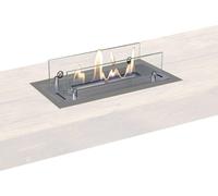 Xaralyn, chimenea de etanol - Quemador de etanol con perfil de instalación - Acero inoxidable cepillado - Potencia de calefacción de 2 kW - Fácil de instalar - Segura - Chimenea de instalación - Llama