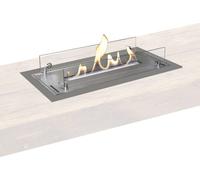 Xaralyn, chimenea de etanol - Quemador de etanol modelo L - con perfil de instalación - acero inoxidable cepillado - potencia de calefacción de 3 kW - fácil de instalar - segura - chimenea de instalac