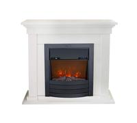 XARALYN, chimenea eléctrica de pared, 1800 vatios, 2 niveles de calefacción, efecto de llama realista, termostato
