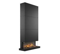 Xaralyn Chimenea eléctrica de pared - Modelo 90XLB - color , estructura de madera - 1400 vatios de potencia de calefacción - con mando a distancia - chimenea eléctrica de 3 lados - chimenea decorativa