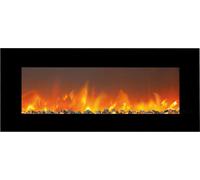 Xaralyn Chimenea eléctrica de pared - Trivero 130 - Potencia de calefacción de 1400 vatios - Con mando a distancia - Chimenea para pared de televisión - Chimenea decorativa - 127 cm