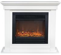 Xaralyn Chimenea eléctrica - Flex ELU-HLW - color blanco, estructura de madera - 1400 vatios de potencia de calefacción - con mando a distancia - incluye repisa para chimenea y chimenea de instalación