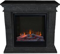 Xaralyn Chimenea eléctrica - Kreta-Mini ELE-SBU - color , piedra natural - 1500 vatios de potencia de calefacción - con mando a distancia - incluye repisa para chimenea y chimenea empotrada - chimenea