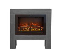 Xaralyn Chimenea eléctrica - Modelo Bolea EHF - Aspecto de madera - Potencia de 1500 vatios - Con mando a distancia - Incluye chimenea decorativa y chimenea de instalación