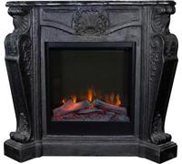 Xaralyn Chimenea eléctrica - Modelo Louis ELE-B - color , piedra natural - 1500 vatios de potencia de calefacción - con mando a distancia - incluye repisa para chimenea y chimenea empotrada - chimenea