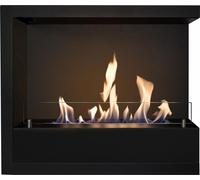 Xaralyn Ethanol-Kamin - Kit de instalación para chimenea de esquina de etanol - Potencia de calefacción de 3 kW - Instalación sencilla - Llama abierta y segura - Quemador de etanol de cerámica