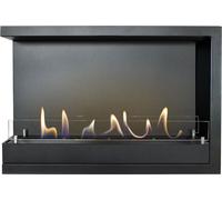 Xaralyn Ethanol-Kamin: Kit de instalación para chimenea de esquina XL, con una potencia de calefacción de 3,5 kW, fácil instalación, fuego abierto seguro y quemador de etanol de cerámica