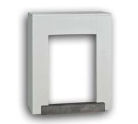 Xaralyn Hamar Marco De Chimenea De Madera Mdf Estilo Moderno y Lineal Blanco White Xl