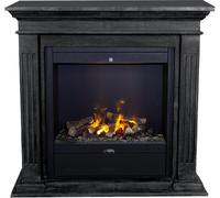 Xaralyn Wasserdampf-Kamin - Cadiz EAL-SBU - , piedra natural - Calentador de 1500 vatios - Con mando a distancia - Chimenea eléctrica Opti-Myst - Incluye marco para chimenea y chimenea de encastre - C